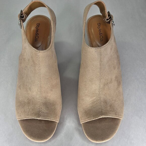 NWT Style & Co Women's Pascaal Slingback Dress Shooties - Light Taupe - Picture 3 of 8